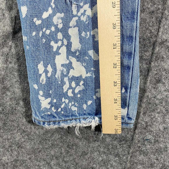 Madewell Jeans 23 Dadjean Light Blue High Rise Denim Boyfriend Bleached Edition - Picture 10 of 16